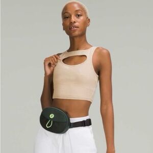 Lululemon LA Front Cut-Out Crop Tank, Trench, Size Small